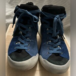 Men's Deckers X Lab X-Scape Blue/Black Wool Mid All Day Shoes 1118796 Size 8.5